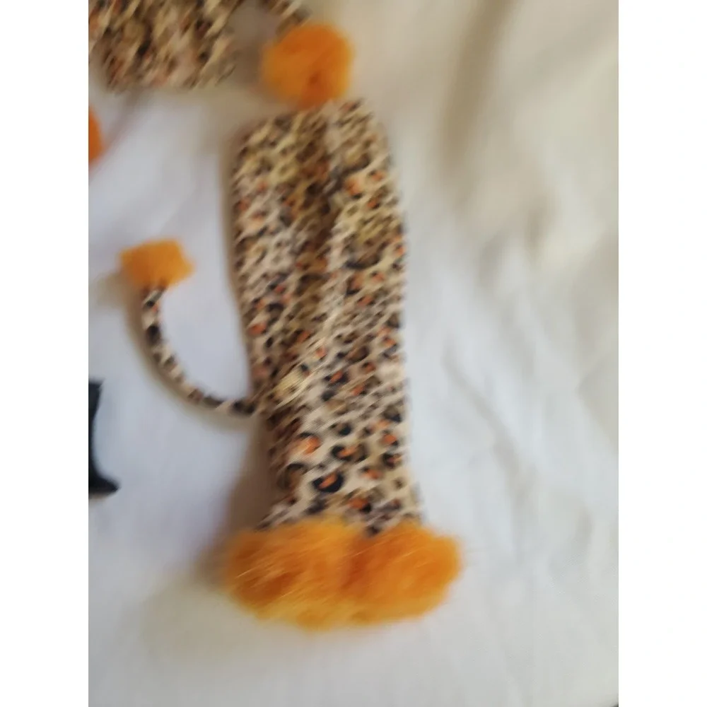 2002 Masqerade Party Barbie Vintage Leopard Cheetah Print Cat Costume Orange Fur